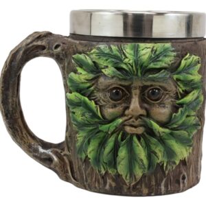 Ebros Gift Whimsical Magic Forest Spirit Chibi Greenman Drink Mug With Tree Bark Design Texture Beer Stein Tankard Coffee Cup 16oz Fantasy Willow Of The Wisteria Woods