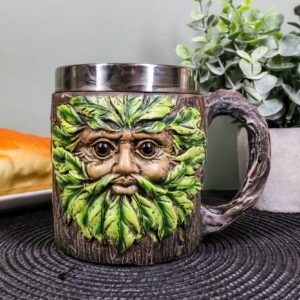 Ebros Gift Whimsical Magic Forest Spirit Chibi Greenman Drink Mug With Tree Bark Design Texture Beer Stein Tankard Coffee Cup 16oz Fantasy Willow Of The Wisteria Woods