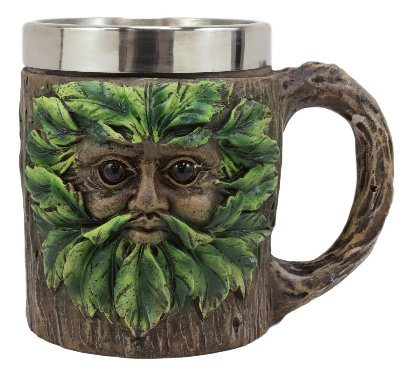 Ebros Gift Whimsical Magic Forest Spirit Chibi Greenman Drink Mug With Tree Bark Design Texture Beer Stein Tankard Coffee Cup 16oz Fantasy Willow Of The Wisteria Woods