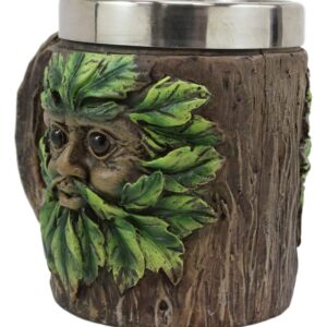 Ebros Gift Whimsical Magic Forest Spirit Chibi Greenman Drink Mug With Tree Bark Design Texture Beer Stein Tankard Coffee Cup 16oz Fantasy Willow Of The Wisteria Woods