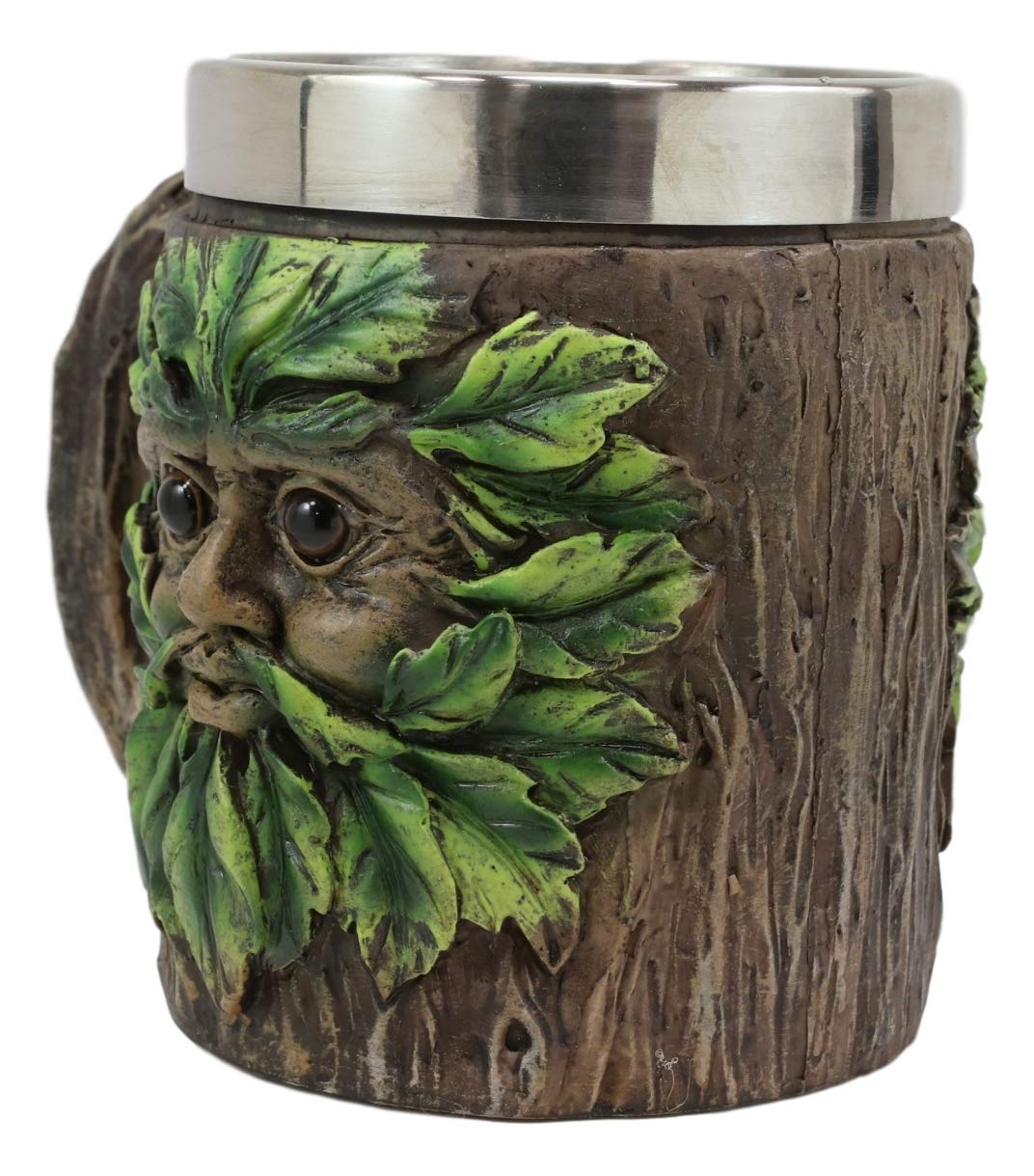 Ebros Gift Whimsical Magic Forest Spirit Chibi Greenman Drink Mug With Tree Bark Design Texture Beer Stein Tankard Coffee Cup 16oz Fantasy Willow Of The Wisteria Woods