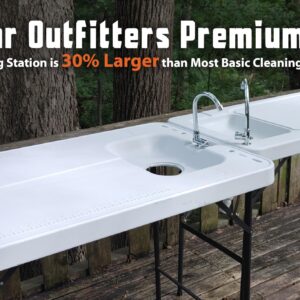 Old Cedar Outfitters Premium, Extra-Large Fish and Game Cleaning Table with Sink and Folding Legs