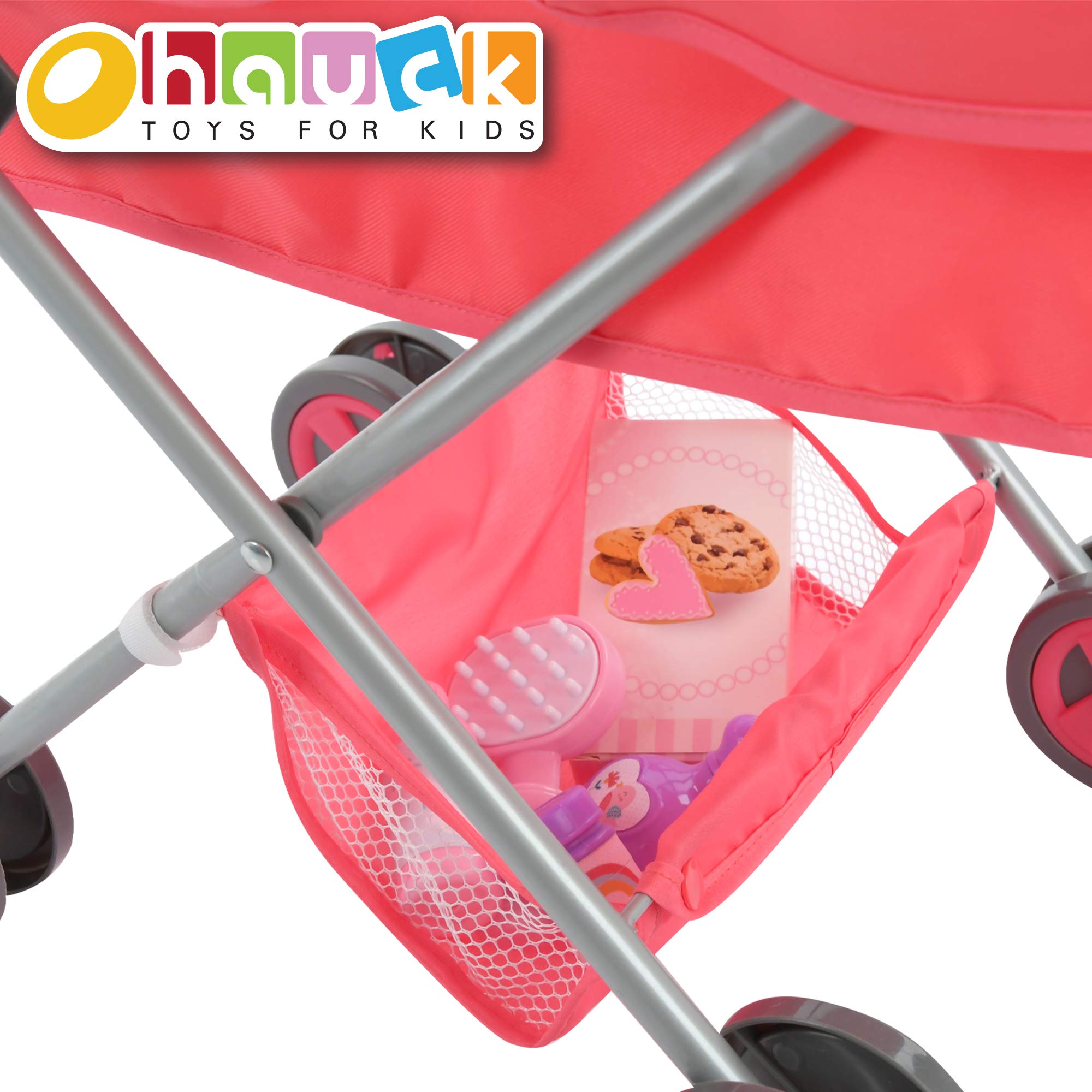 Hauck 17 Piece Baby Doll Set with Folding Pram High Chair