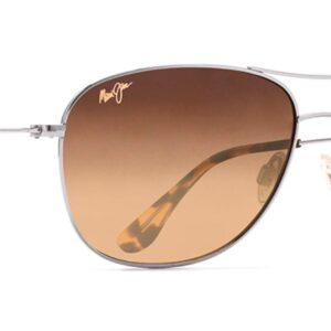 Maui Jim Men's and Women's Cliff House Polarized Aviator Reading Sunglasses, Gold/HCL® Bronze, Medium, +1.5