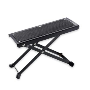 miwayer guitar foot rest 4-position height adjustable rubber end caps and non-slip rubber padfor com fortable and solid support