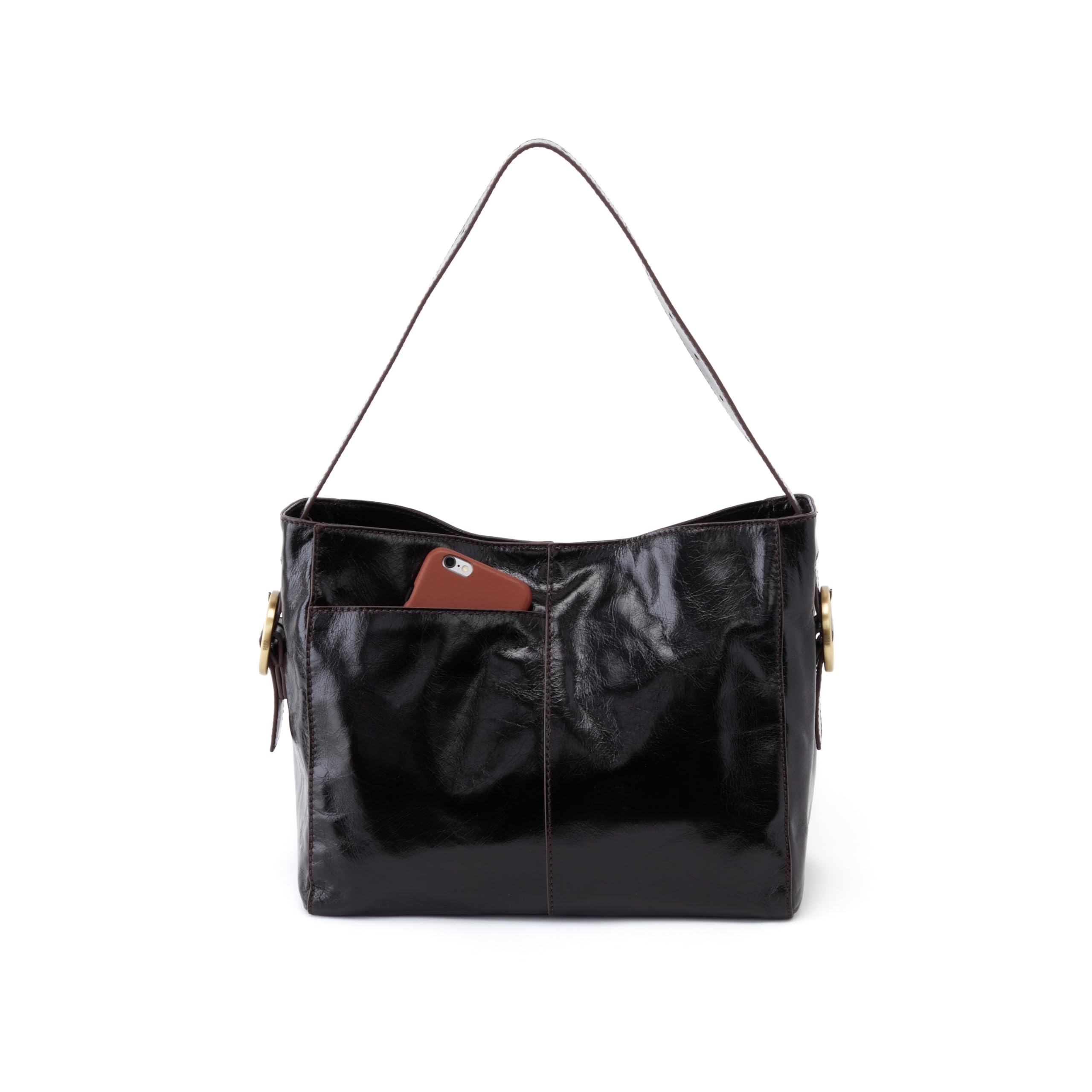 HOBO Render Leather Shoulder Bag for Women, Black