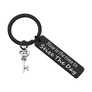 tiimg newsies inspired gift now is the time to seize the day musical theatre keychain newsies gift broadway musical gift (seize to day black)