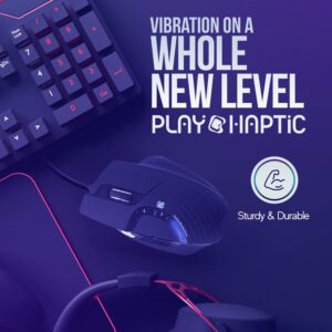 BB 4D Vibration Gaming Mouse SM35 | Sound-Reactive Haptic Sensor | Unique FPS Gaming Experience on PC for Overwatch, PUBG, CS:GO, Halo, and Many Others | Adjustable Up to 12000 DPI (SM35)