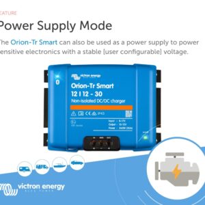 Victron Energy Orion-Tr Smart 12/12-Volt 30 amp 360-Watt DC-DC Charger Non-Isolated (Bluetooth)