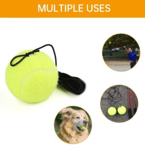 Tennis Ball, YOUTHINK Tennis Training Ball Rebound Ball with 4M Elastic Rubber String Single Practice Tennis Ball for Tennis Trainer Single Player Practice