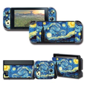 gilgames stickers decals cover for nintendo switch, skin protector durable full set wrap protection faceplate console dock