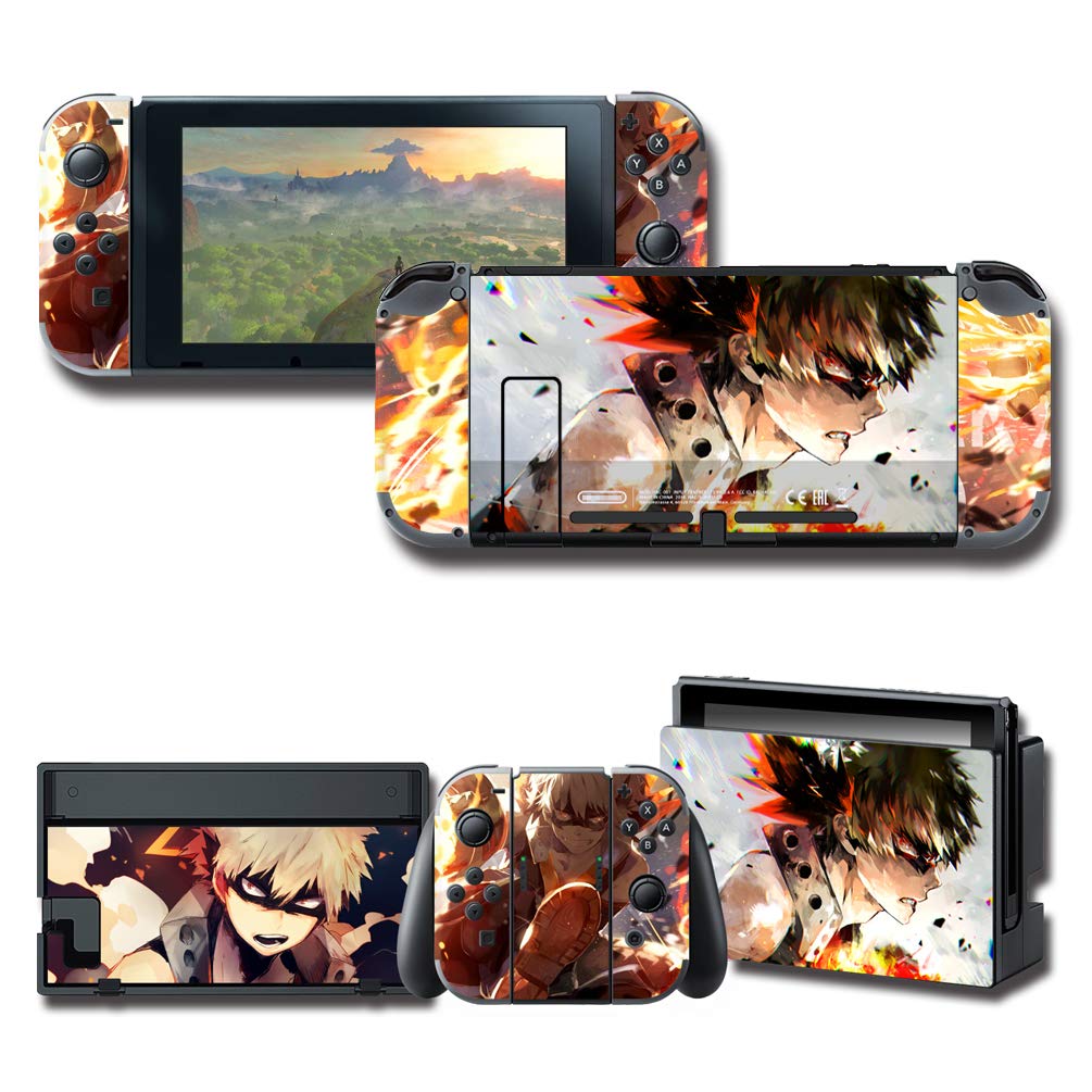 GilGames Full Set Decal for Nintendo Switch, Protector Wrap Skin Protective Faceplate Stickers Console Dock