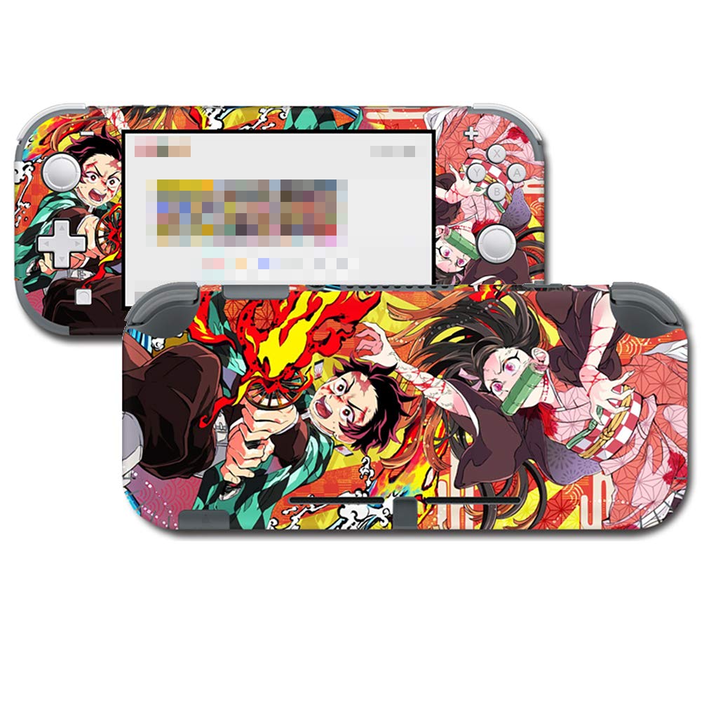 GilGames Skin Decal for Nintendo Switch Lite, Anime Protector Wrap Protective Faceplate Full Set Stickers Console Dock