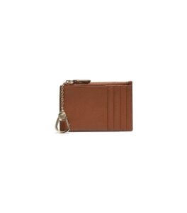 cole haan card case w/zip, british tan