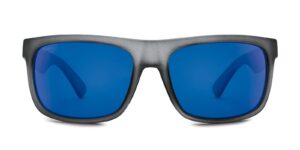 kaenon mens burnet mid sunglasses - matte carbon black | ultra pacific blue