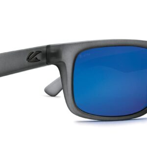 Kaenon Mens Burnet Mid Sunglasses - Matte Carbon Black | Ultra Pacific Blue