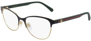 gucci gg0718o black gold green 53/17/140 women eyewear frame