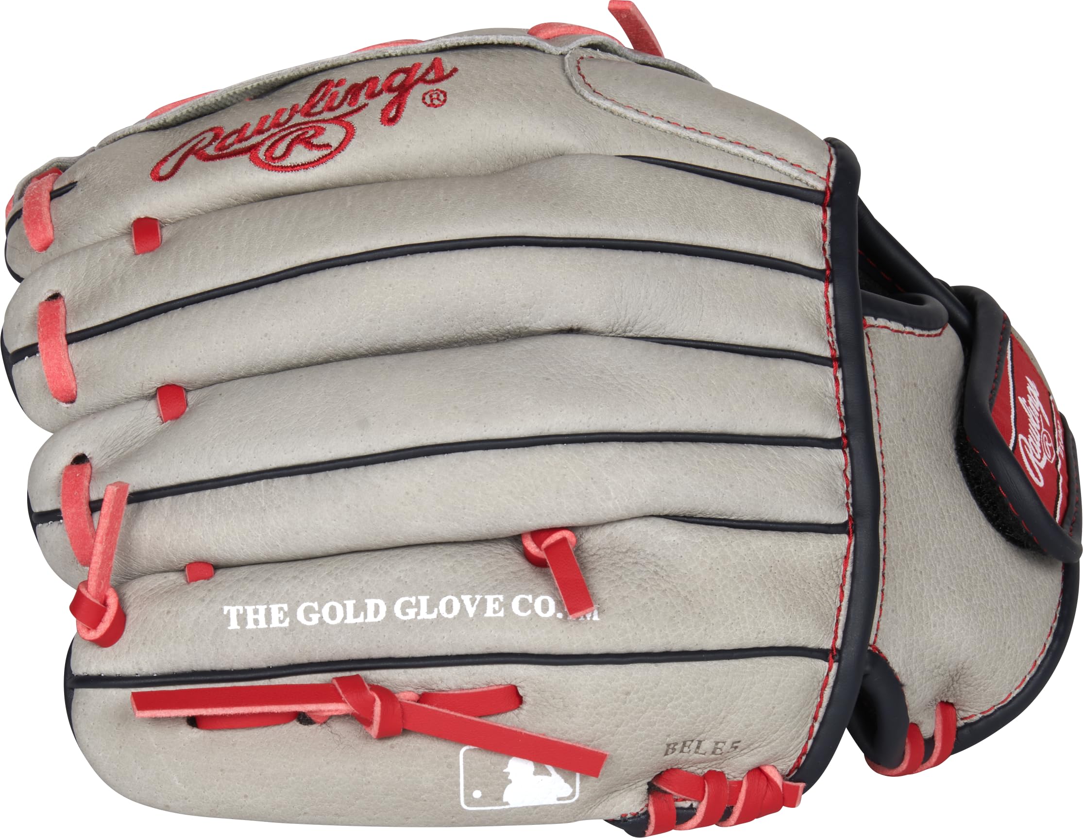 Rawlings | MARK OF A PRO LITE Youth Baseball Glove | Right Hand Throw | 10.5" - Basket Web | Mike Trout Model - Grey/Red/Navy