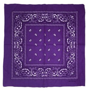 allgala 12 pack 100% cotton premium bandanas head band wrap scarf-purple-ha55908