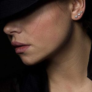 20G Rose Gold Surgical Steel Nose Studs L Shaped Nose Ring Hoop Nose Hoops for Women Men