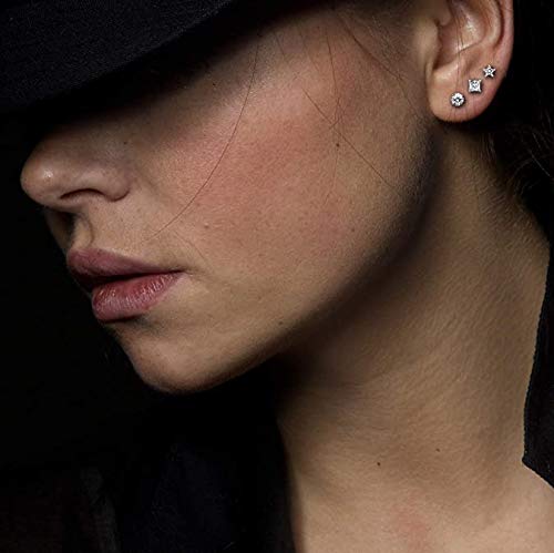 20G Rose Gold Surgical Steel Nose Studs L Shaped Nose Ring Hoop Nose Hoops for Women Men