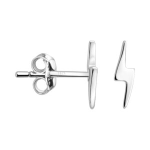 sofia milani - solid 925 sterling silver earrings for women - lightning stud earrings - 20754