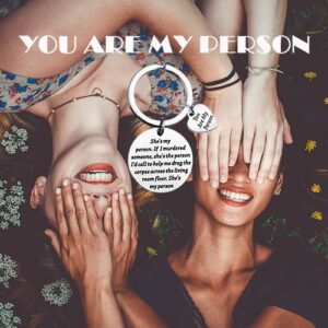 MAOFAED Best Friend Gift BFF Gift You Are My Person Keychain Friendship Gift Girlfriend Gift Spouse Jewelry Gift For Her