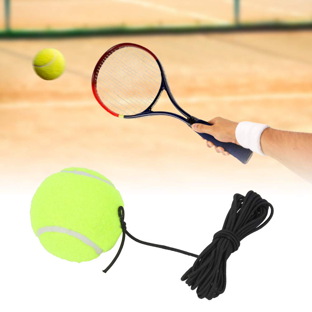 Tennis Ball for Training with Elastic Rubber String Tennis Trainer Rebounder Ball Rubber Band Ball for Beginner Daily Training/Advanced Training for Tennis Balls