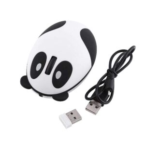 Rechargeable Mouse, 2.4GHz Optical Panda Computer Mouse Quiet Ergonomic USB Cartoon Computer Mouse for Win/OS X/Linux/Andriod/iOS