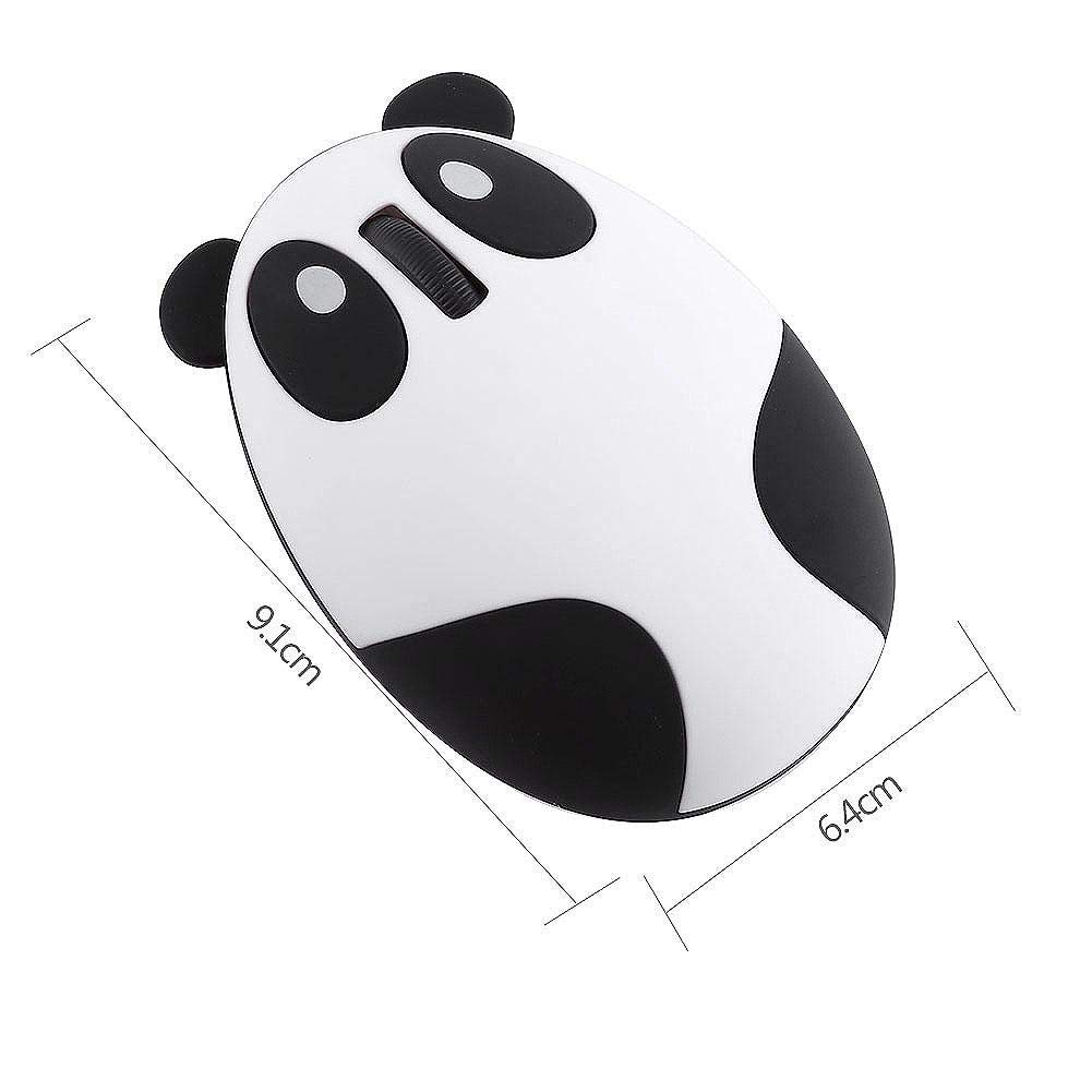 Rechargeable Mouse, 2.4GHz Optical Panda Computer Mouse Quiet Ergonomic USB Cartoon Computer Mouse for Win/OS X/Linux/Andriod/iOS