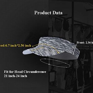 FORBUSITE Women Visor Caps for Running and Sport - Headband & Packable - Dark Grey