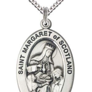 Sterling Silver St. Margaret of Scotland Pendant