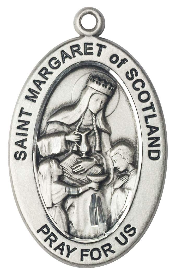 Sterling Silver St. Margaret of Scotland Pendant