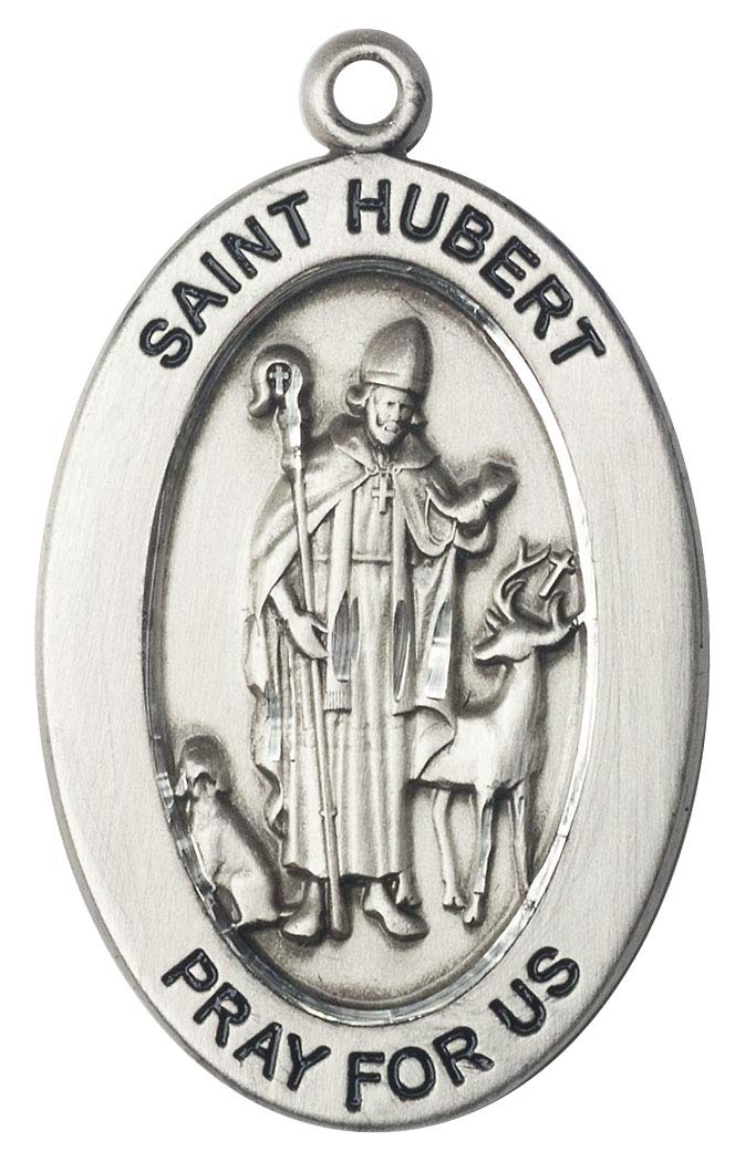 Sterling Silver St. Hubert of Liege Pendant