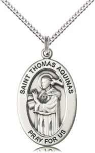 sterling silver st. thomas aquinas pendant