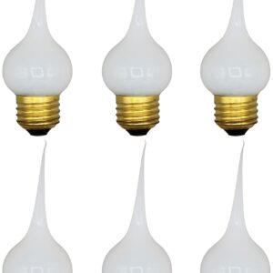 Creative Hobbies® 7194WSA Large Medium Base Silicone Light Bulbs, 7.5 Watt, Individually Boxed, Wholesale Pack of 6 Bulbs