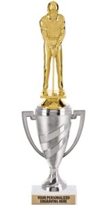 crown awards golf trophy, 11" silver cup golf putter trophies includes free engraving, 1 pack