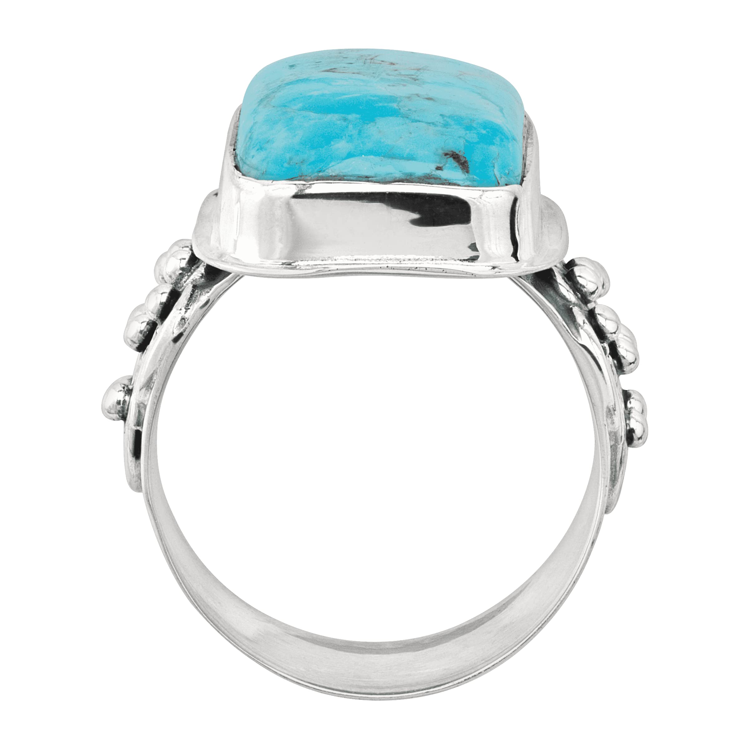 Silpada 'Big Spring' Compressed Mojave Turquoise Statement Ring in Sterling Silver, Size 9