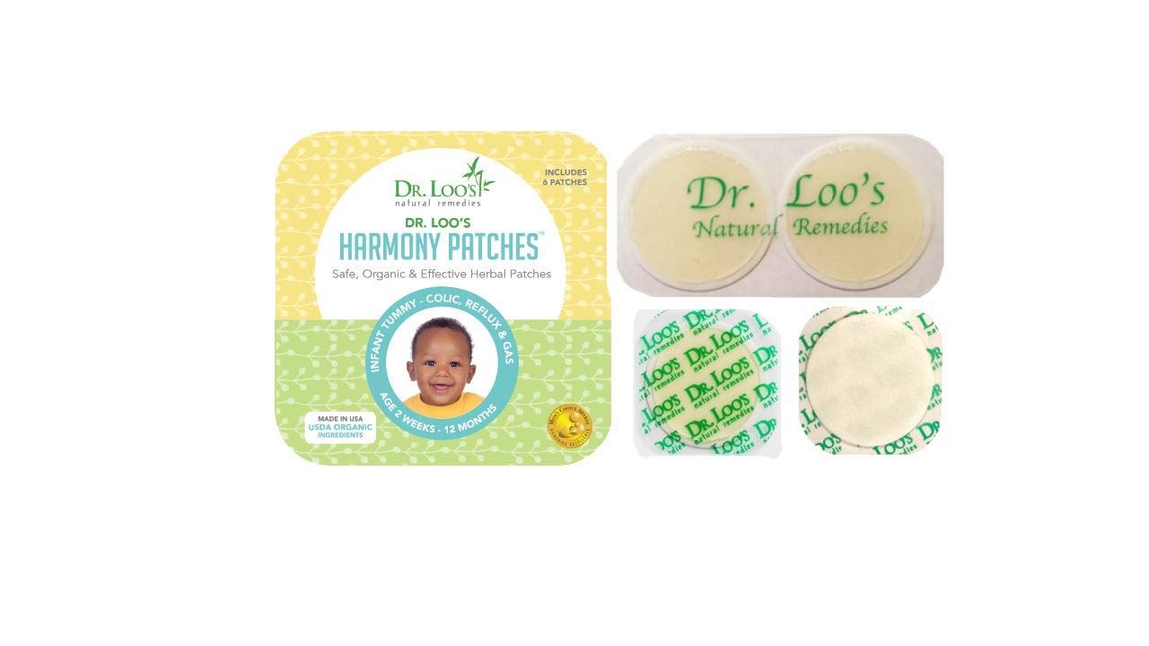 Dr. Loo’s Natural Infant Patches for Colic, Reflux, Gas and Constipation for 2 weeks-12 Months, 16 Patches