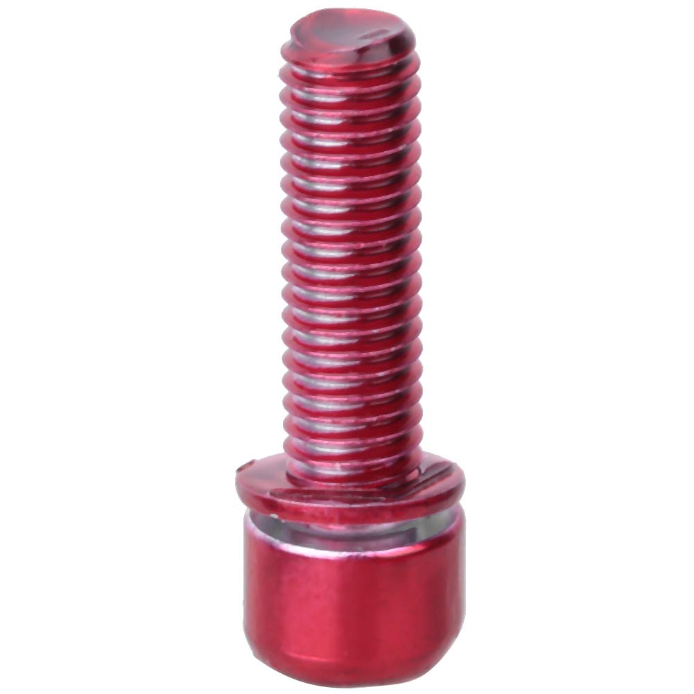 Life Stem Screw, Bike Ti-Alloy Stem Screw Bolt Steering Handlebar Parts with Spacer Accessory Kit(red)