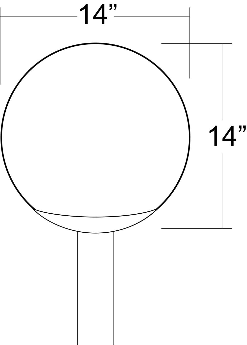 Solus SPC8002-LE26W 14" Acrylic Globe Post Top Light Fixture, Warm White 3000K LED Lamp, Durable Acrylic White Lens & Solid Cast Aluminum Fitter, Rust & UV Resistant, Fits 3" Dia. Posts, 14" H x 14" D