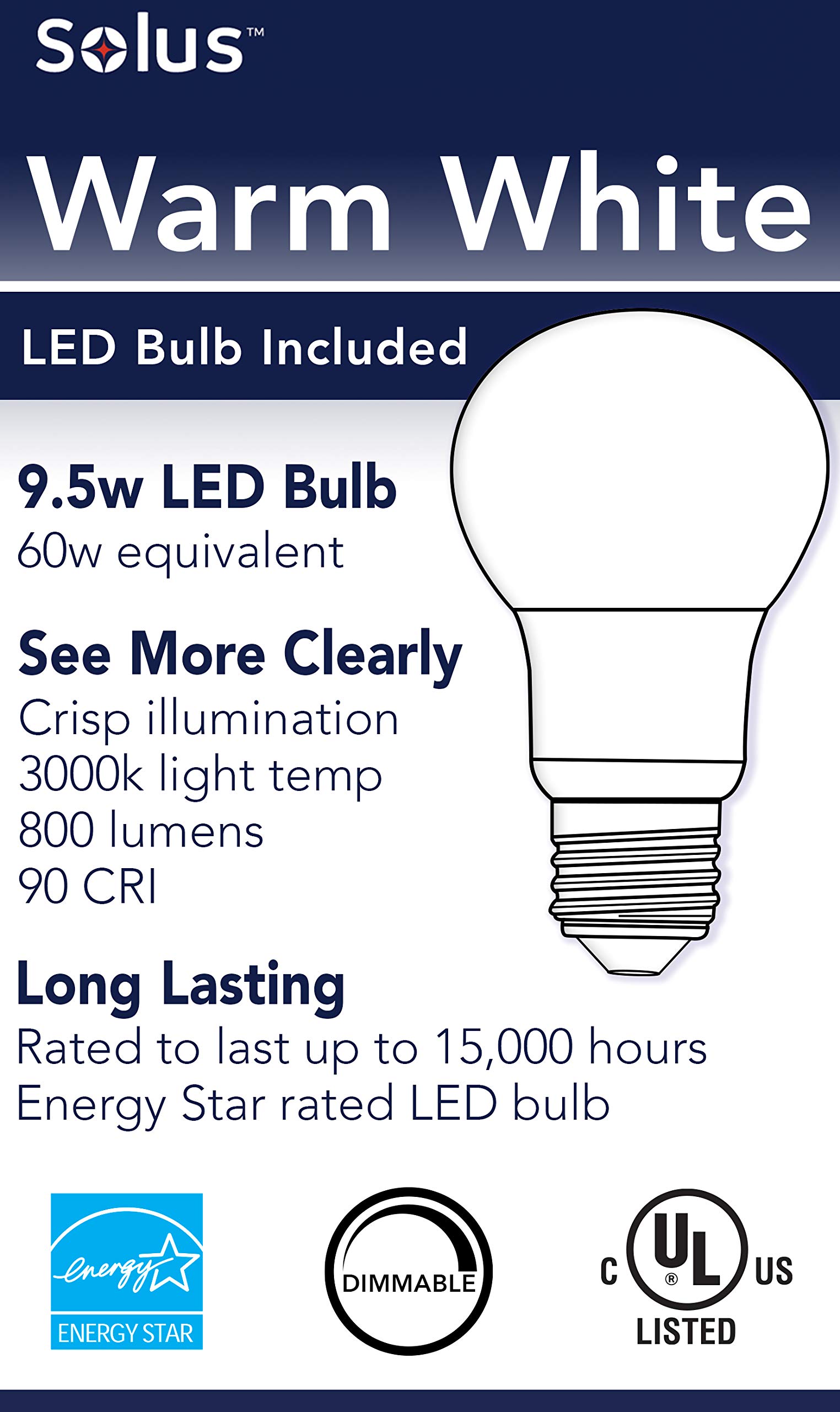 Solus SPC8002-LE26W 14" Acrylic Globe Post Top Light Fixture, Warm White 3000K LED Lamp, Durable Acrylic White Lens & Solid Cast Aluminum Fitter, Rust & UV Resistant, Fits 3" Dia. Posts, 14" H x 14" D