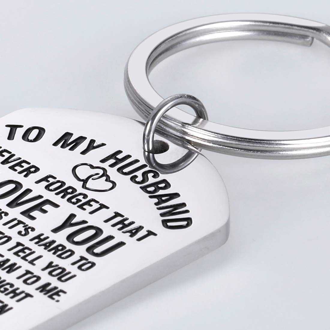 Aizza Beata Anniversary Husband Gifts Keychain from Wife Birthday Gift for Fiance Bridegroom Hubby My Soulmate My Everything Cute I Love You Gift Wedding Couple Gift for Him Men