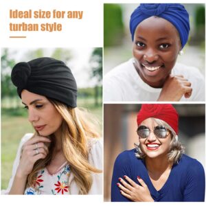 SATINIOR 8 Pieces Women African Turban Flower Knot Headwrap Pre Tied Bonnet Beanie Cap Headwrap Hair Loss Wrap Headband Tie (Fresh Color)