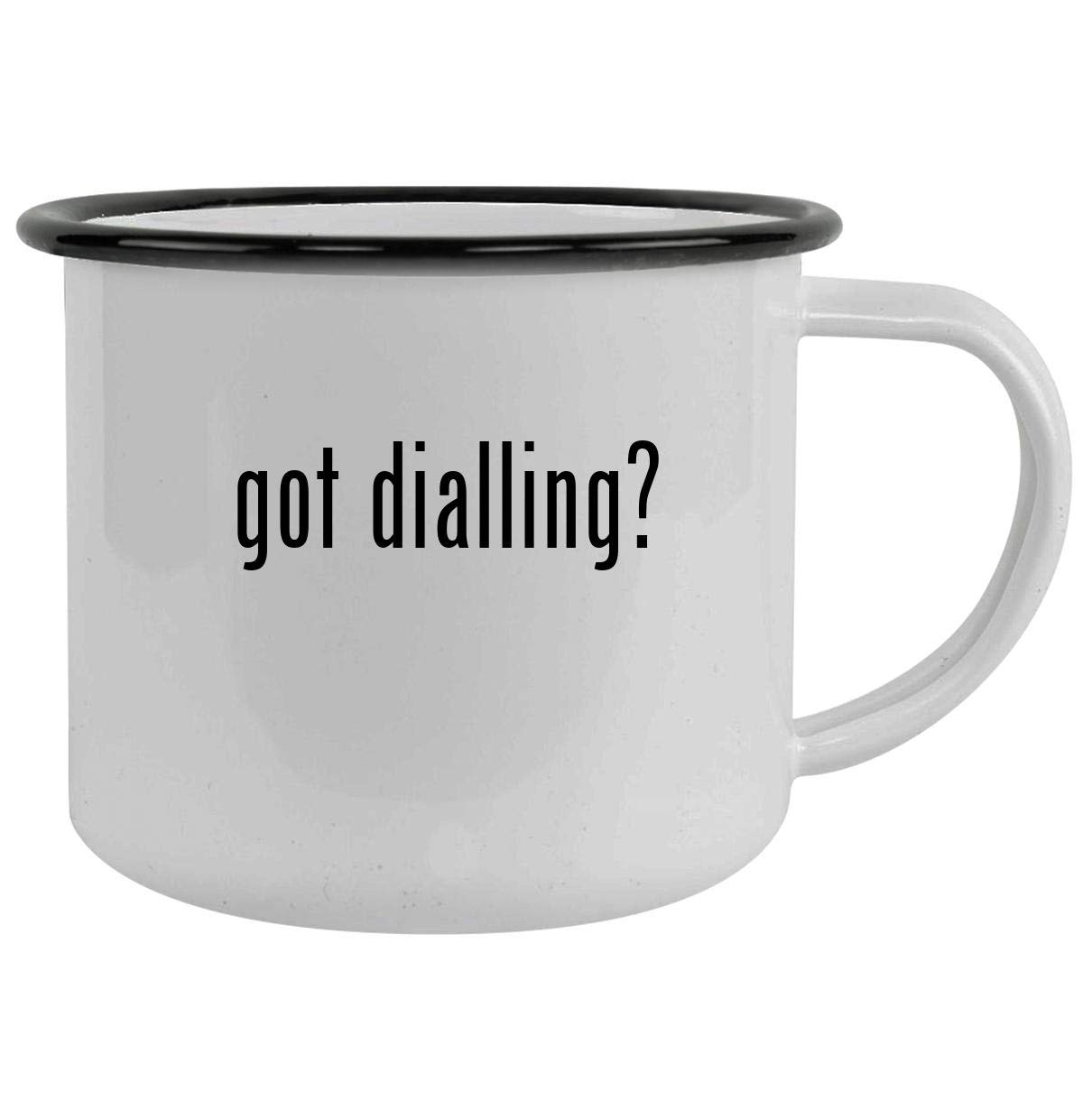 Molandra Products got dialling? - 12oz Camping Mug Stainless Steel, Black