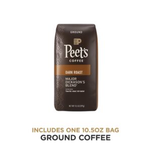 Peet's Major Dickason's Blend Ground Dark Roast Coffee, 10.5 oz Bag