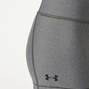 Under Armour Womens HeatGear Armour Mid Rise Shorty , Charcoal Light Heather (019)/Black , Medium