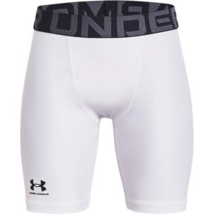 Under Armour Boys HeatGear Armour Shorts , White (100)/Black , Large