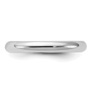 IceCarats 925 Sterling Silver 3mm Comfort Fit Plain Classic Wedding Band Ring Size 7.00