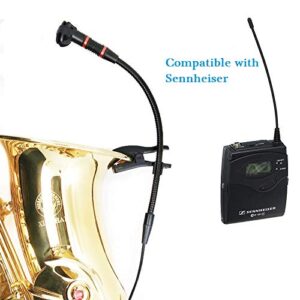 Bolymic Saxophone Microphone Condenser Cardioid Clip on Gooseneck Microphone3.5 mm (1/8 in) TRS